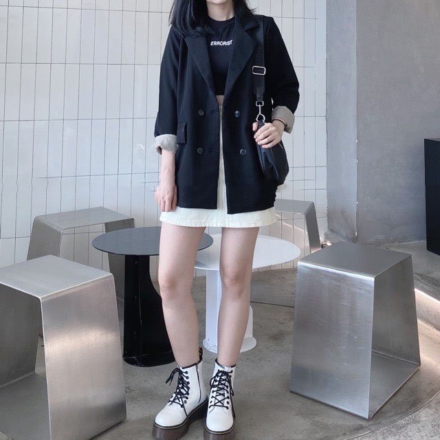 [Lấy mã giảm thêm 30%]ÁO BLAZER HÀN QUỐC 2 LỚP TÚI NẮP (ảnh thật/sẵn/có video)