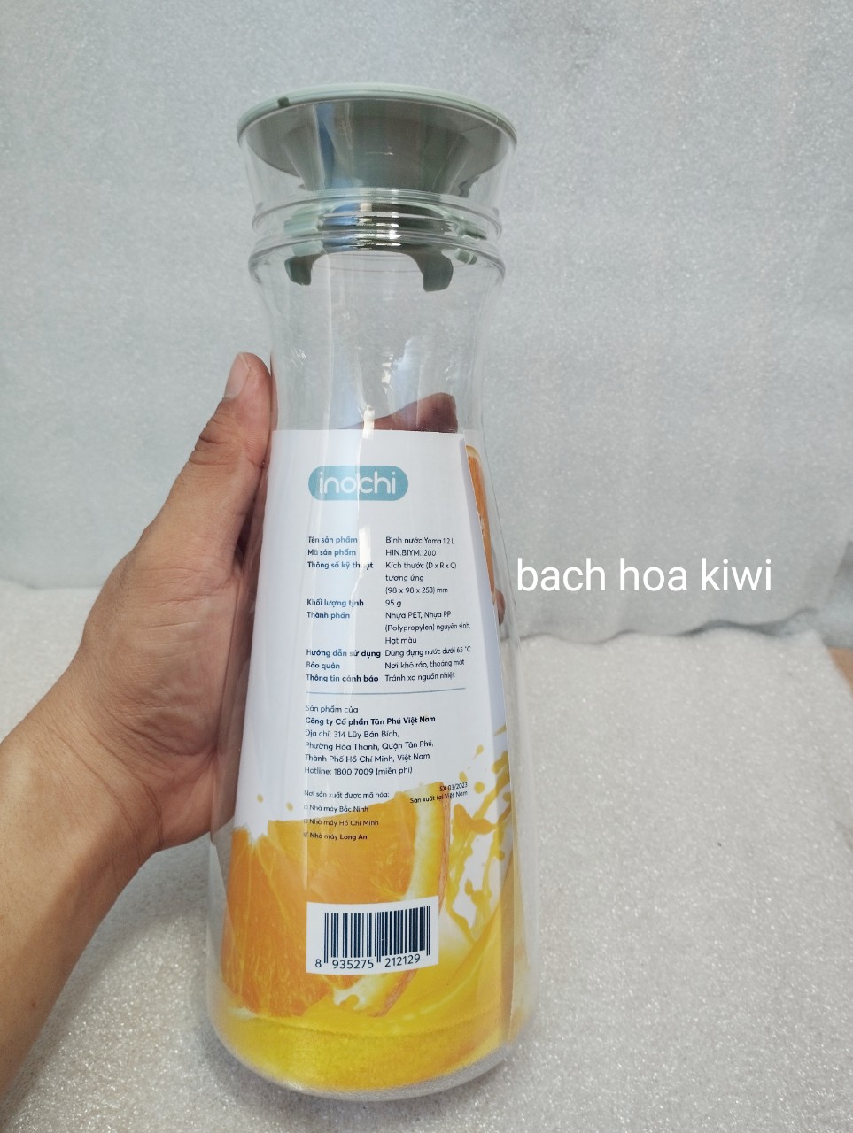 (̣HCM) Bình nước nhựa Yama Inochi 1.2L