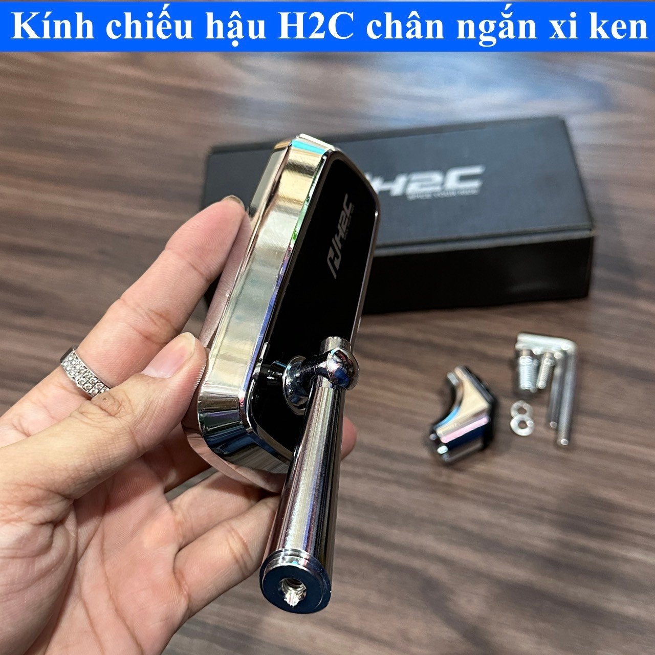 Kính chiếu hậu H2C chân ngắn Xiken - 1 cây bên trái