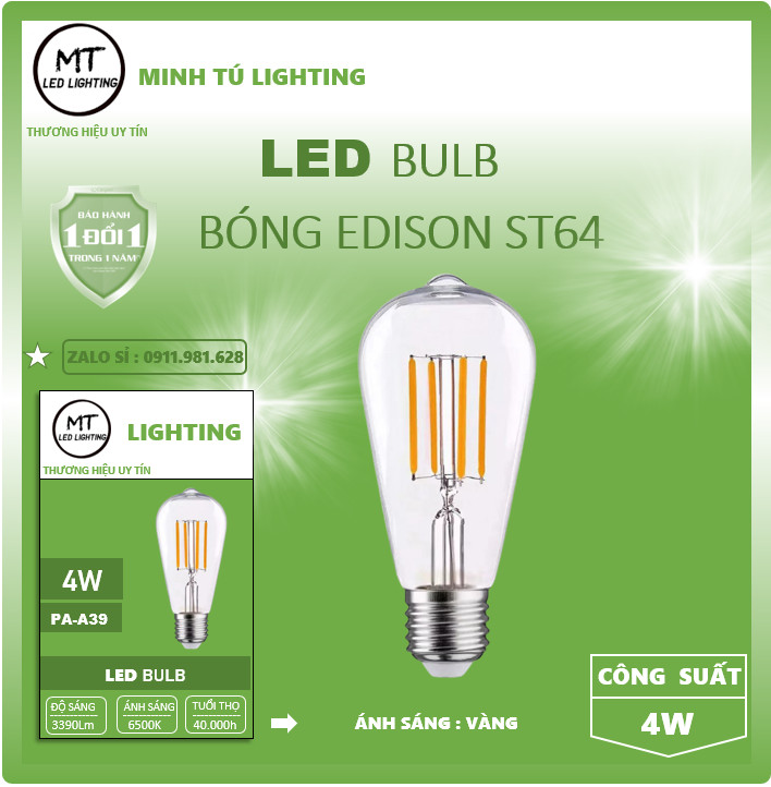 Bóng led EDISON nhiều loại