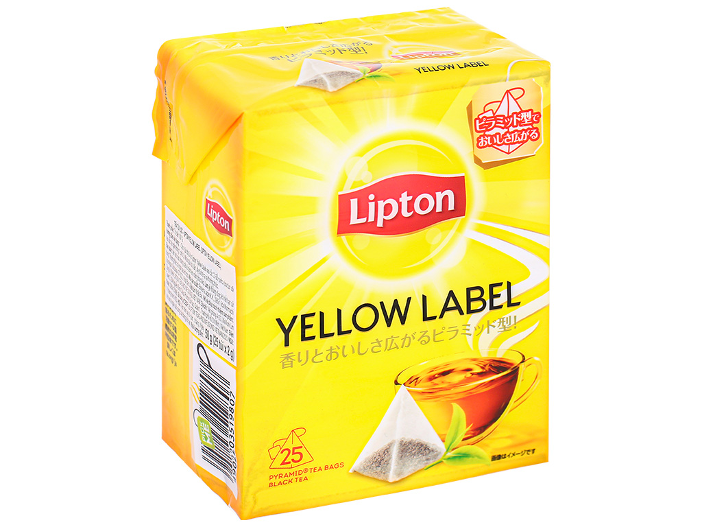 Trà đen túi lọc Lipton Nhật nhãn vàng hộp 100grm -30444