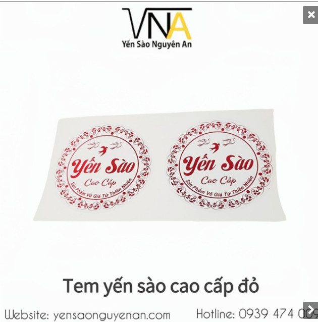 [SP000632 - 10] COMBO 10 TỜ TEM YẾN SÀO CAO CẤP VÀNG