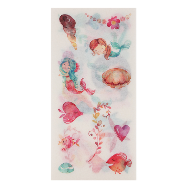 [HCM]Bộ 6 Tấm Sticker Dán Trang Trí - Nàng Tiên Cá