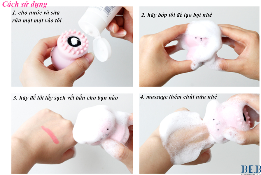 [HCM][xả kho] Rửa mặt bạch tuộc Etude house silicon