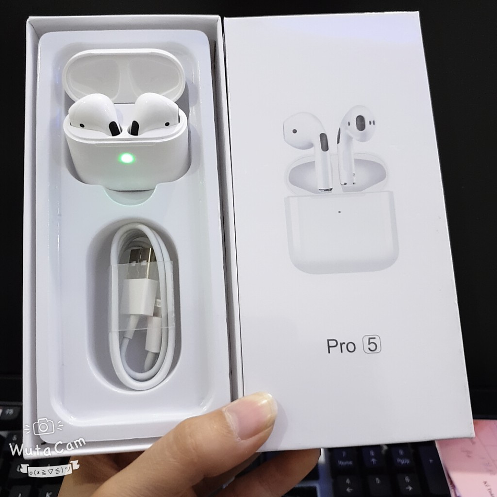 [FULL BOX] Tai nghe Bluetooth Pro 5 TWS thiết kế nhét trong mini dành cho điện thoại Android iPhone