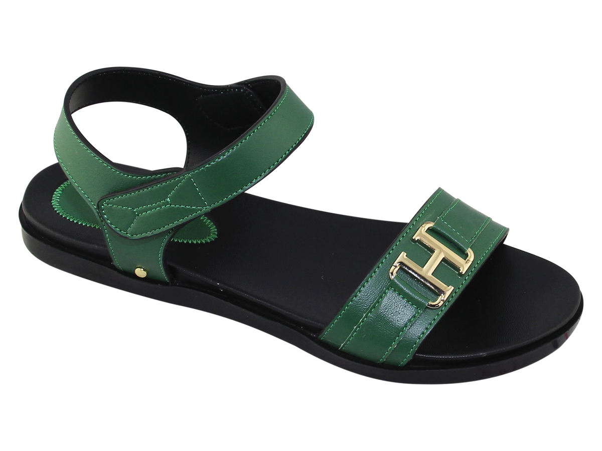 Sandal đế bằng nữ Bita's SYN.279 (Đen + Kem + Vàng bò + Xanh lá)