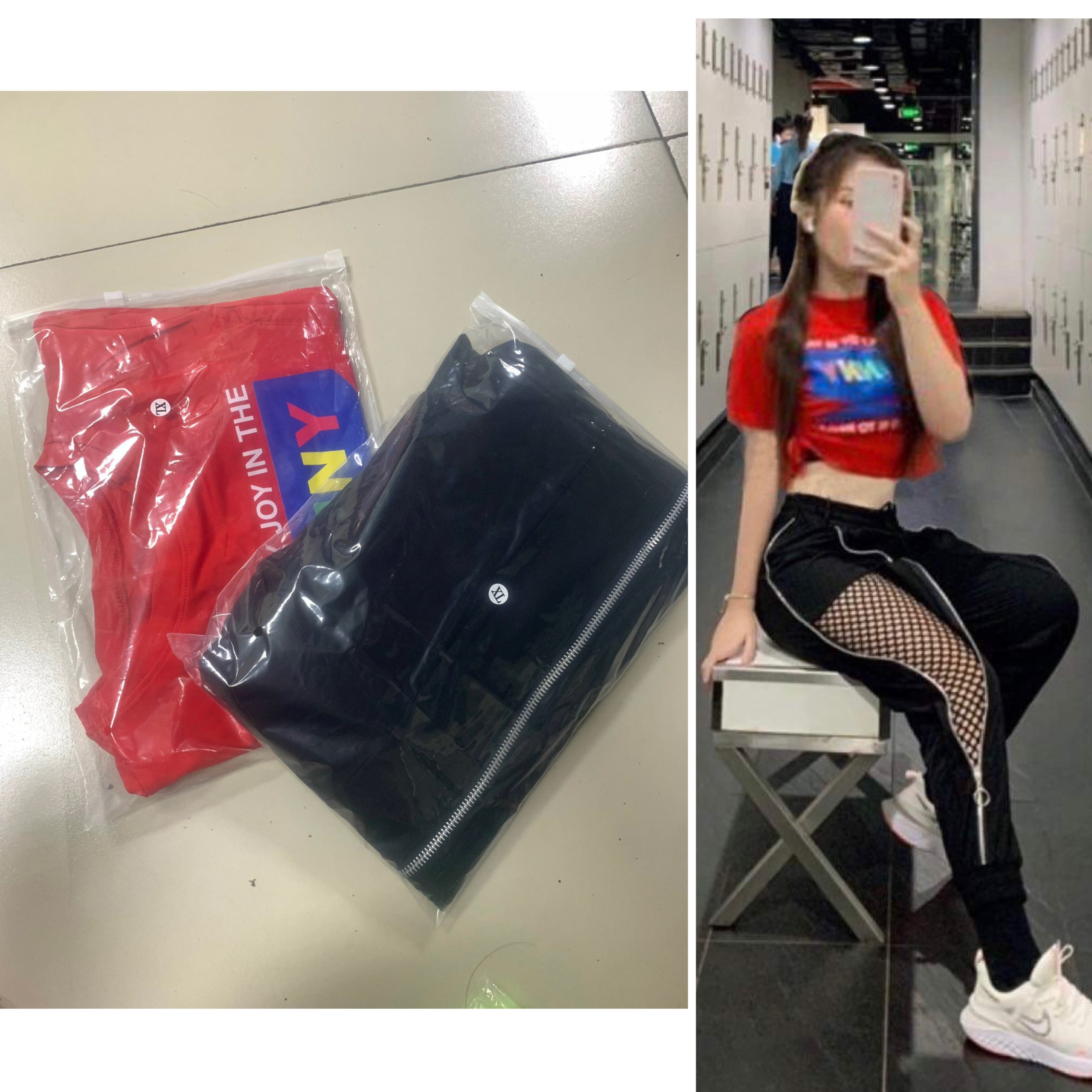 bộ thể thao nữ , quần chất gió áo chất thun