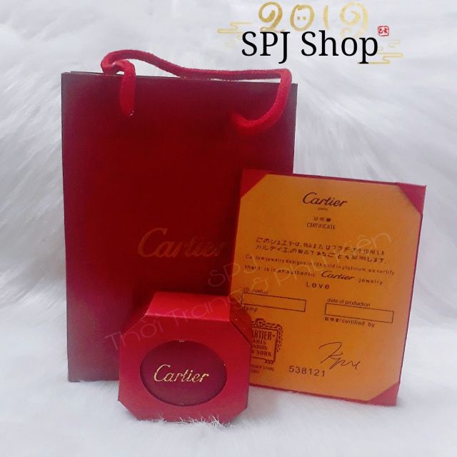 Hộp Cartier Đựng Nhẫn Trọn Bộ (3 Món Như Hình)