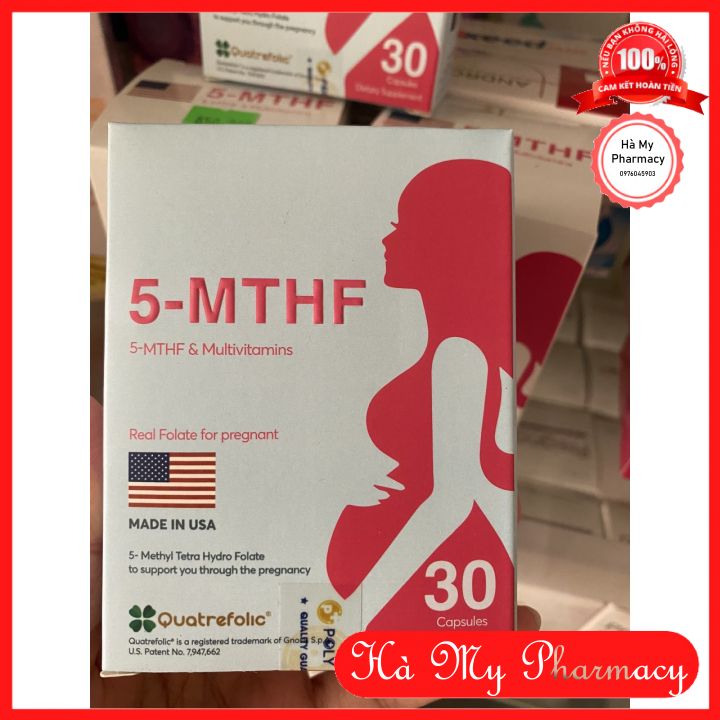 [ HÀNG CHÍNH HÃNG ]  5MTHF Hộp 30 Viên Bổ Sung A.Folic Cho Phụ Nữ Mang Thai .