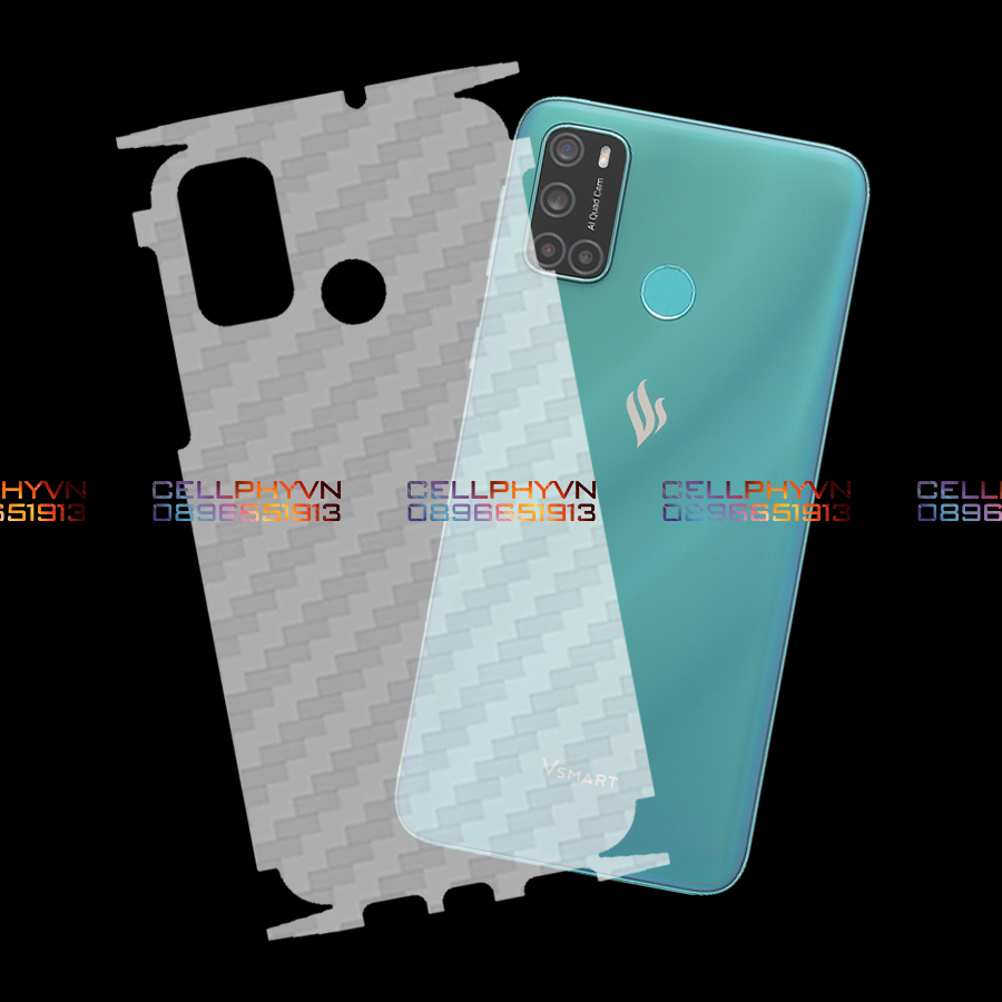 Dán Lưng Cacbon CHỐNG XƯỚC Vsmart Joy 4 - Full Viền