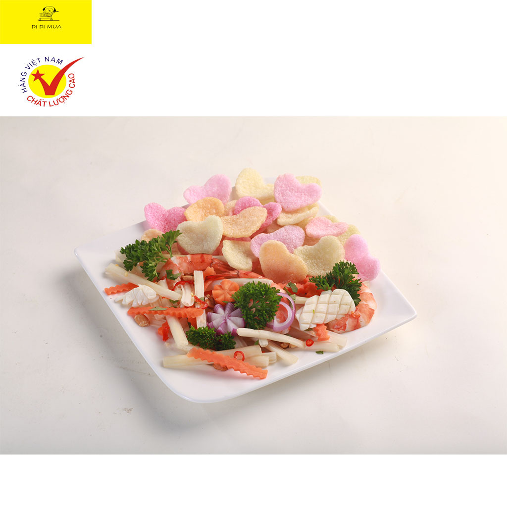 [HCM]BÁNH PHỒNG TÔM HẠNH PHÚC 200gram (Trái tim) SA GIANG