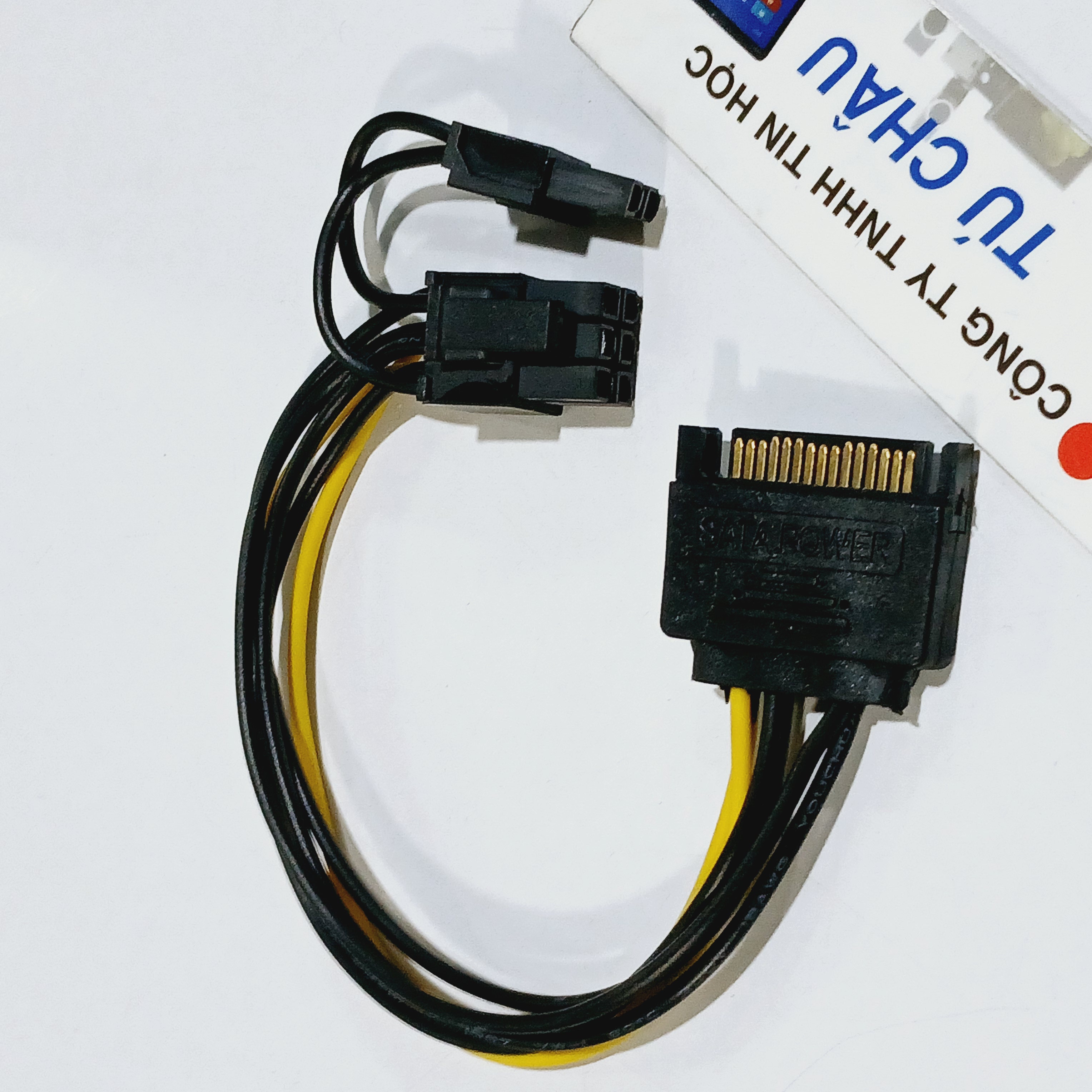 Cáp Sata ra 6 Pin / Cáp Sata ra 8 Pin (2 Pin rời tách 8 Pin thành 6 Pin) - Cáp dài 15Cm