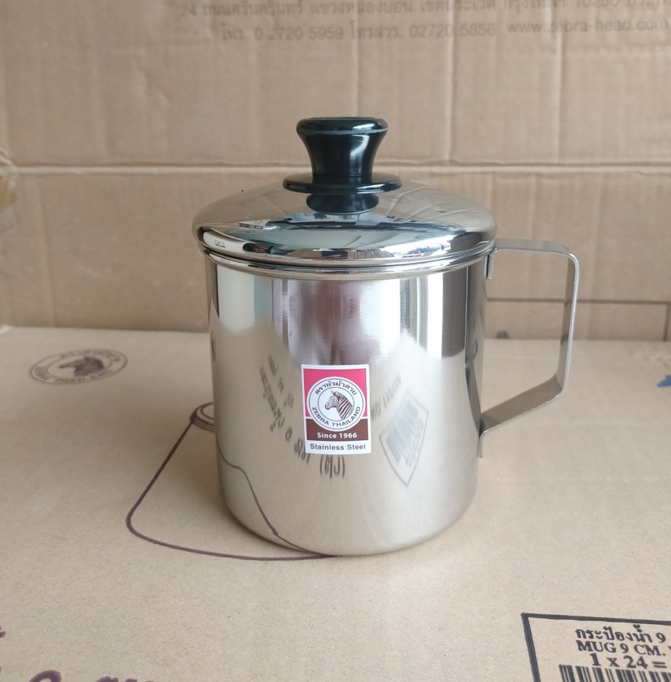 Ca nước Inox có nắp 8cm - 110108 Zebra Thái Lan