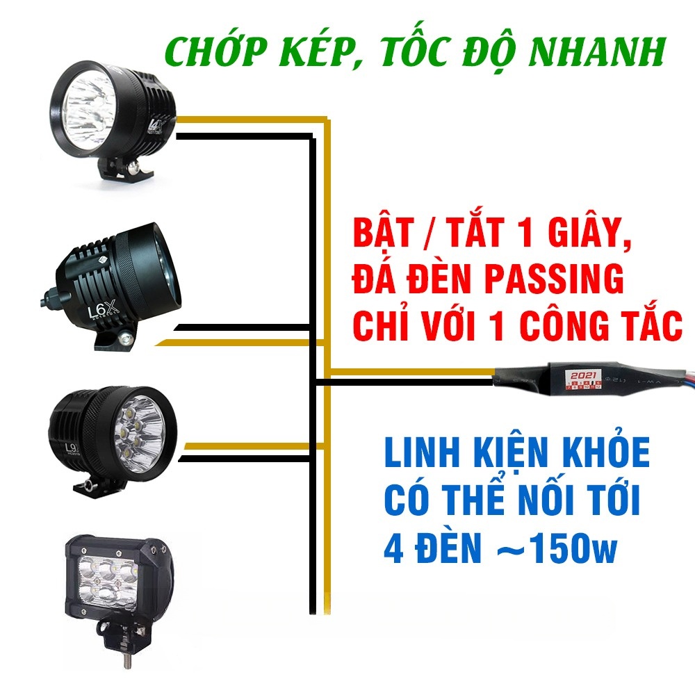 MẠCH Passing 3S - HÀNG NHẬP KHẨU- BH 6 THÁNG - đèn trợ sáng
