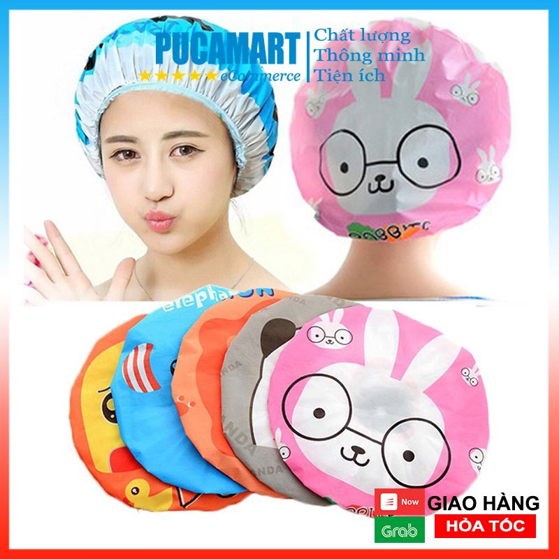 [HCM]Mũ Trùm Đầu Đi Tắm Dành Cho Người Lớn Tránh Ướt Tóc Tiện Lợi - PucaMart
