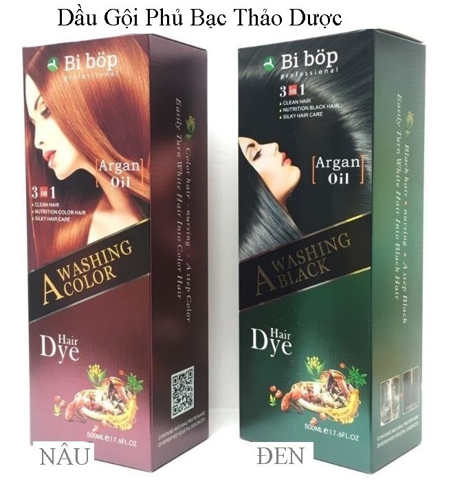 DẦU GỘI ĐEN, NÂU TÓC PHỦ BẠC BIBOP NHẬT BẢN 500ML