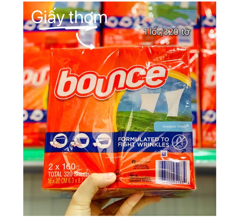 Giấy thơm Bounce Mỹ 160 tờ