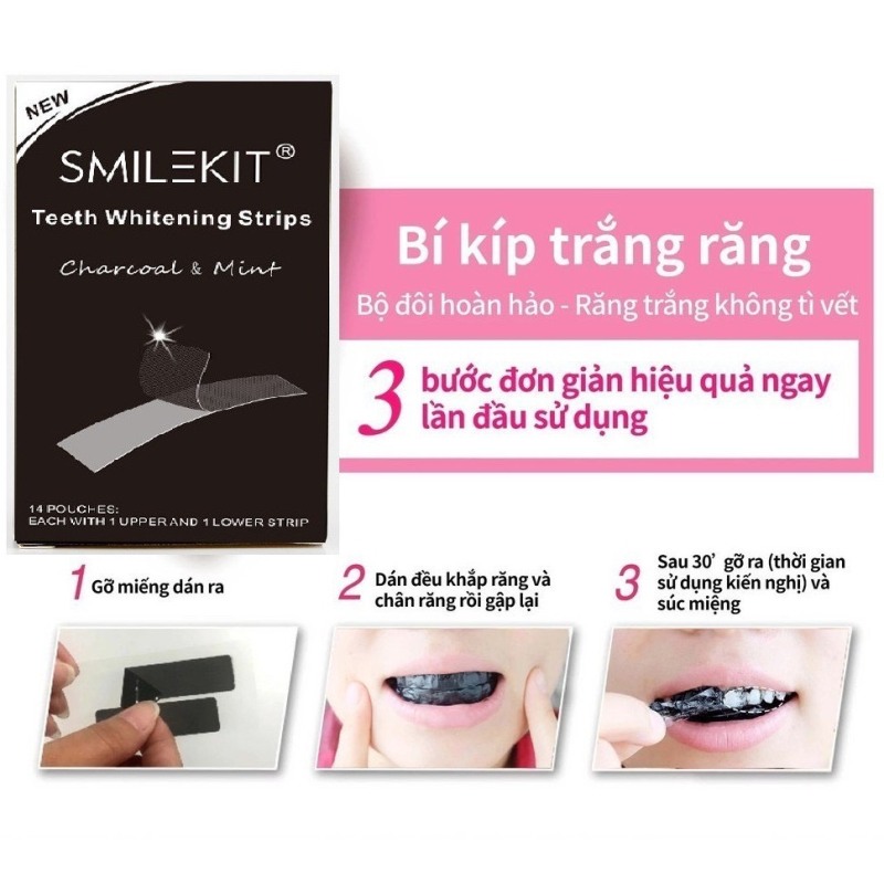 Miếng Dán Trắng Răng SMILEKIT Teeth Whitening nhập khẩu