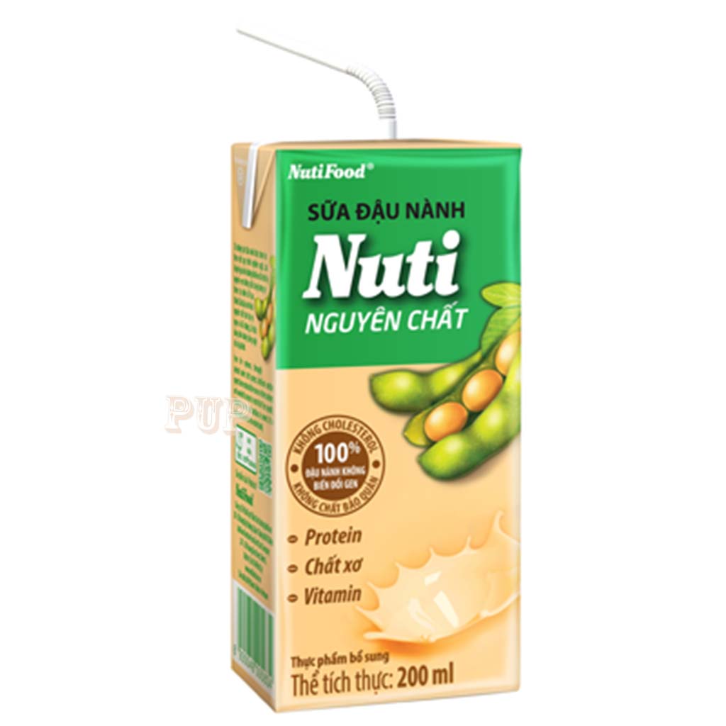 Sữa Đậu Nành Nuti Nguyên Chất Hộp 200ml-PUP Store