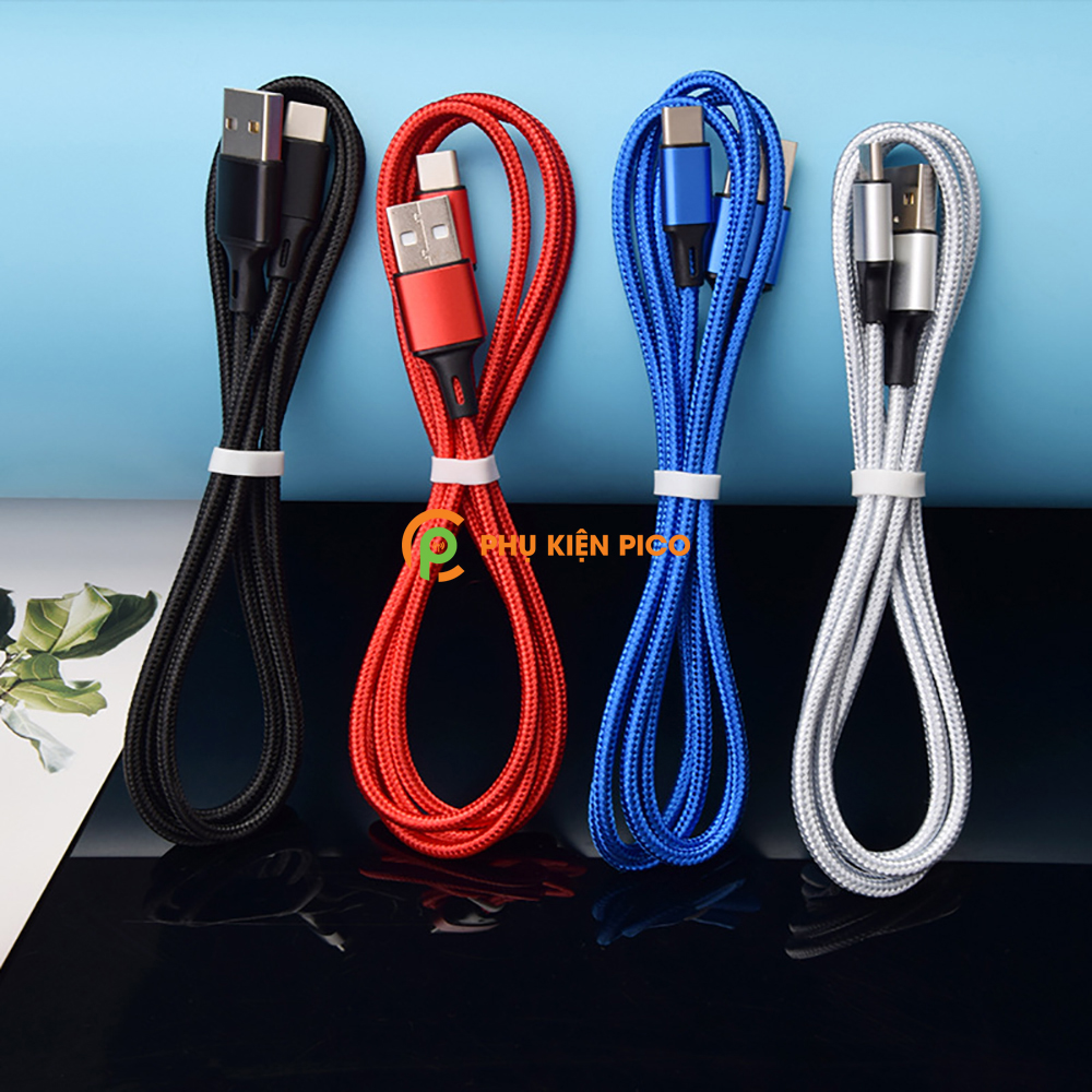 Cáp sạc Iphone bọc dù Lightning TypeC Micro Usb - Cáp sạc nhanh iphone chống đứt - Dây sạc nhanh iphone