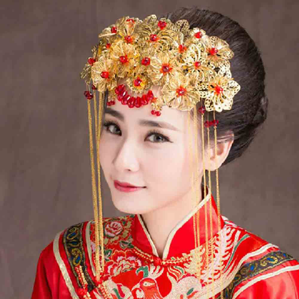 Cài Tóc Mỹ Ký Vàng Cổ Trang Trung Hoa