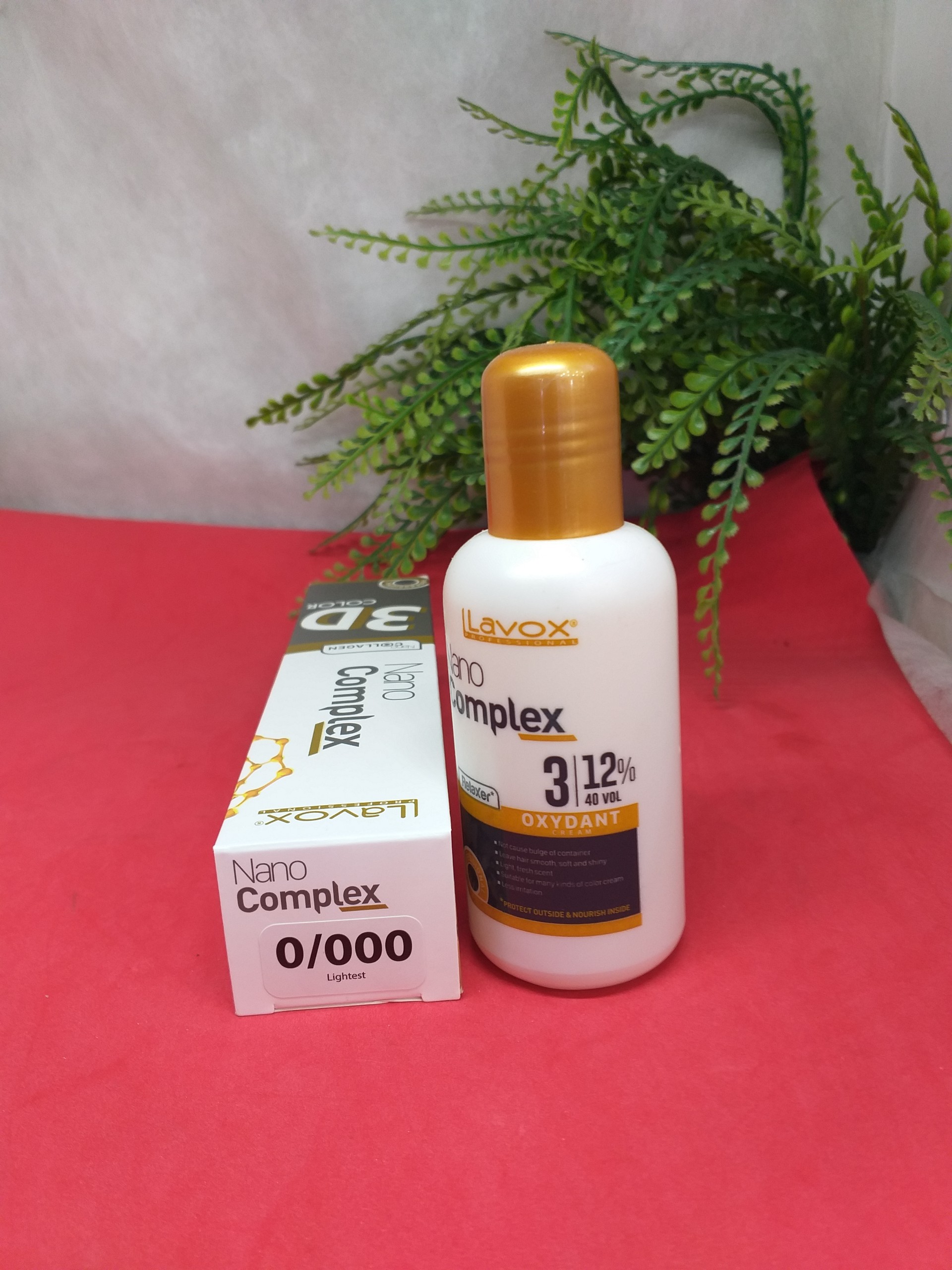 [HCM]Combo kem nhuộm tóc Lavox 00/00 & Oxy Lavox Nano Complex 100ml