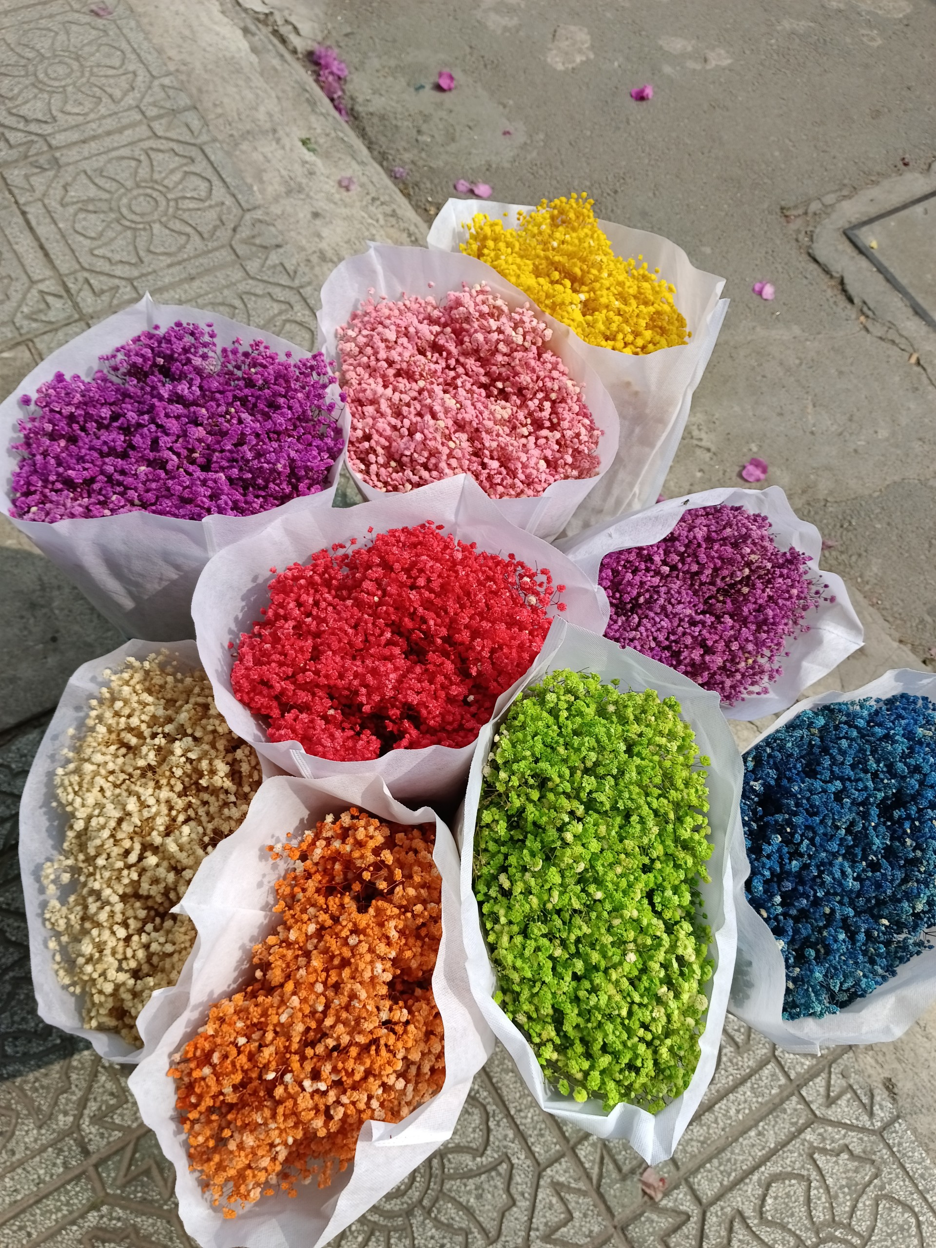 hoa khô - bó hoa baby - 45g