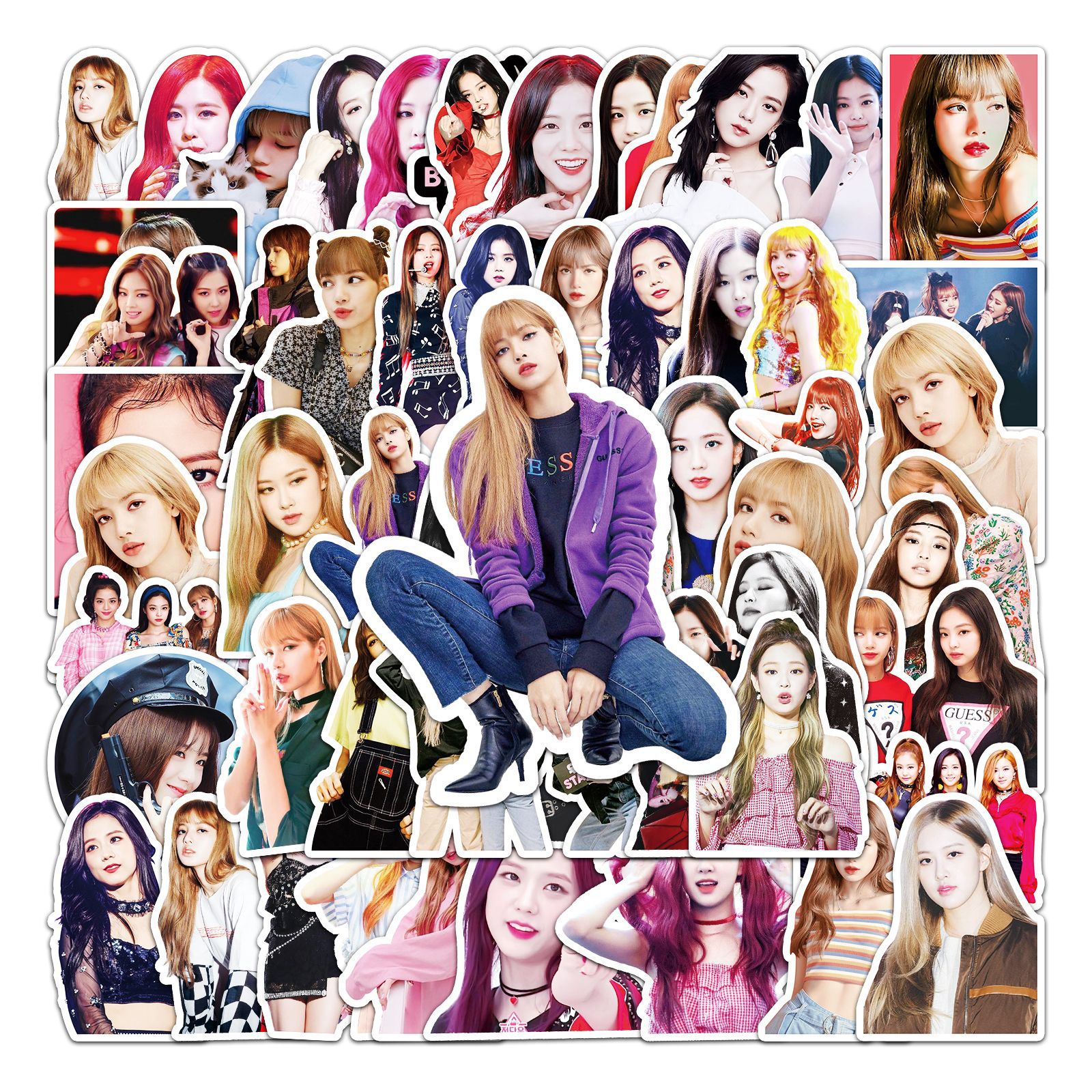 Set 50 hình dán trang trí Blackpink  dễ thương (giao ngẫu nhiên)