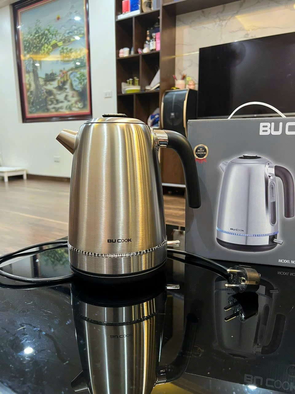 ẤM ĐUN NƯỚC SIÊU TỐC INOX 304 1.7L – BUCOOK