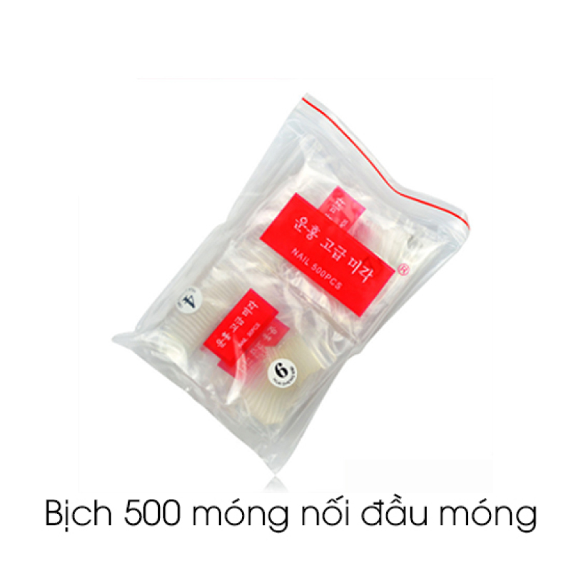 Bịch 500 móng nối dẻo Hàn quốc tặng chai keo nhỏ giá rẻ