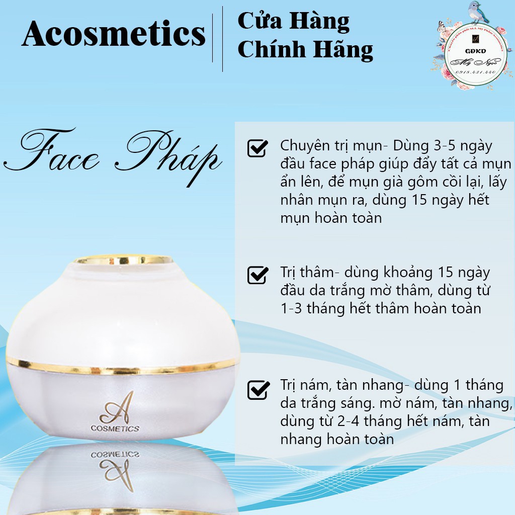 [HCM]Kem Face Pháp Acosmetics Mẫu Mới 2020