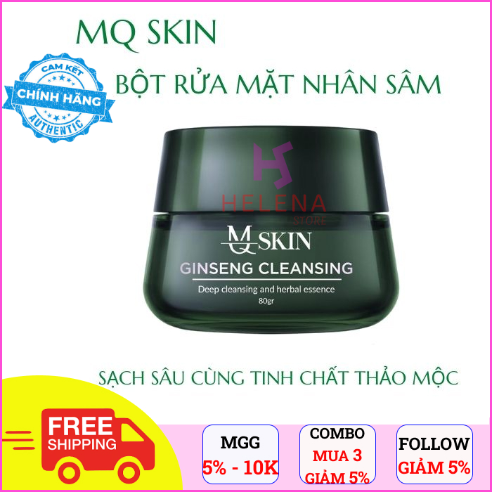 Bột Rửa Mặt Nhân Sâm MQ Skin Chính Hãng (100g), Sữa Rửa Mặt Dạng Bột