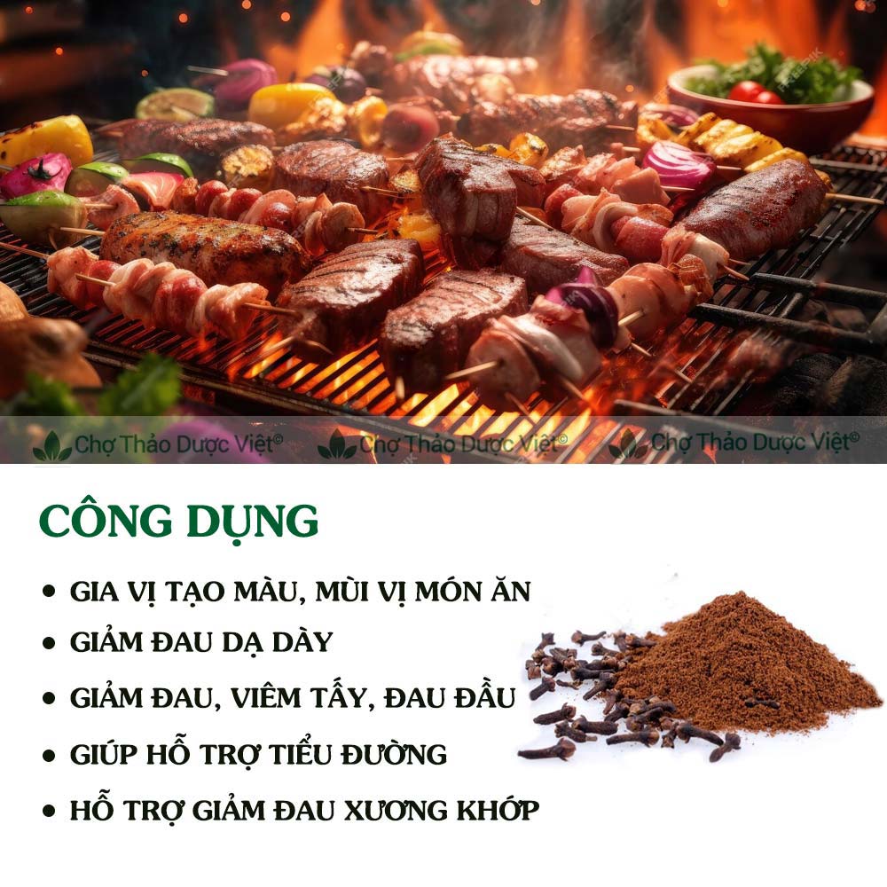 Bột đinh hương 100g, nguyên chất, thơm, mịn, bột gia vị tẩm ướp, nấu ăn - Chợ Thảo Dược Việt
