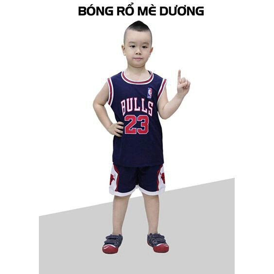 Bộ Trẻ Em Bóng Rổ Nba Bull Vàng