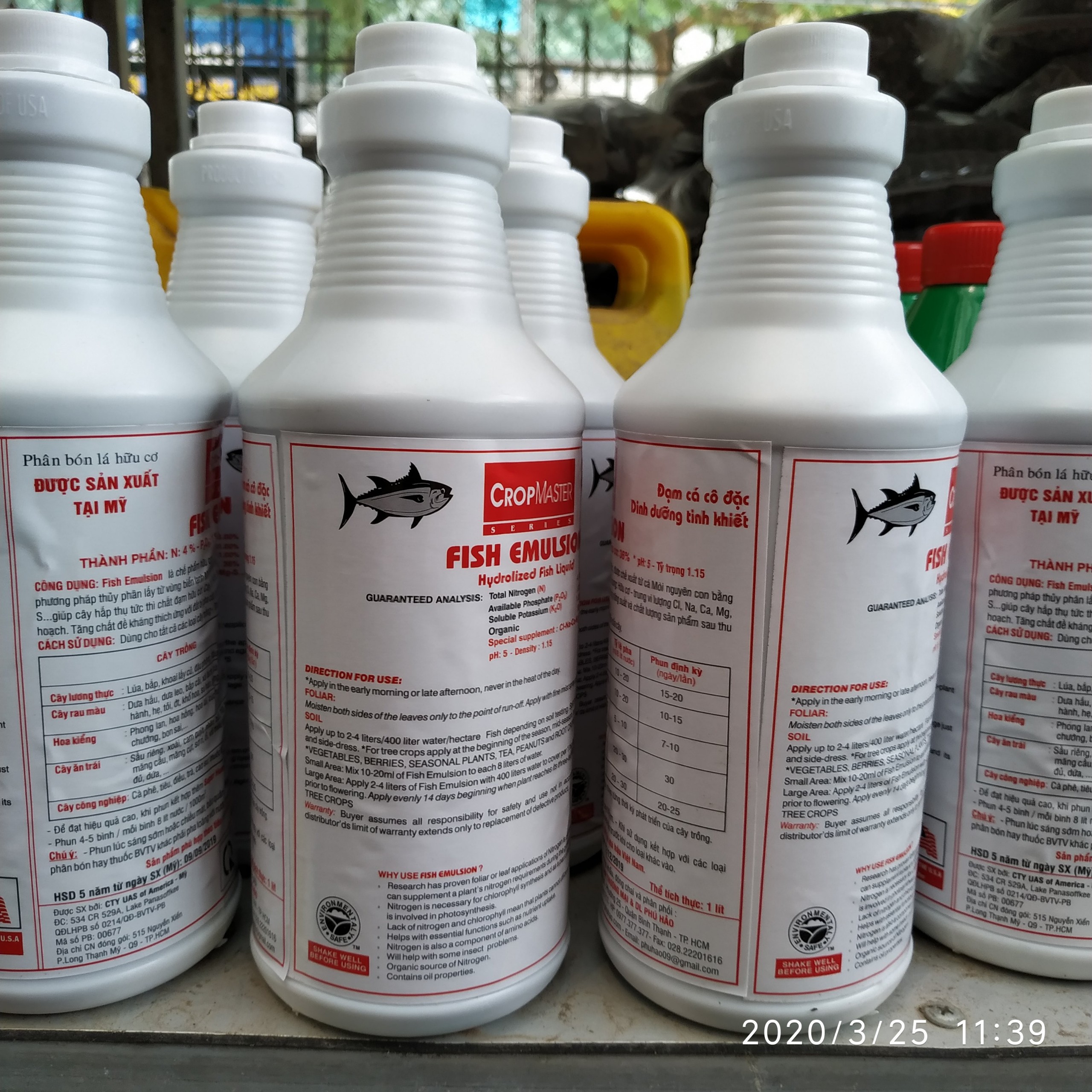 Đạm cá Mỹ đậm đặc Fish emulsion1 lít