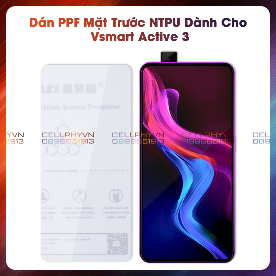 Miếng Dán Màn Hình Mặt Trước PPF Chất liệu NTPU Dành Cho Vsmart Active 3