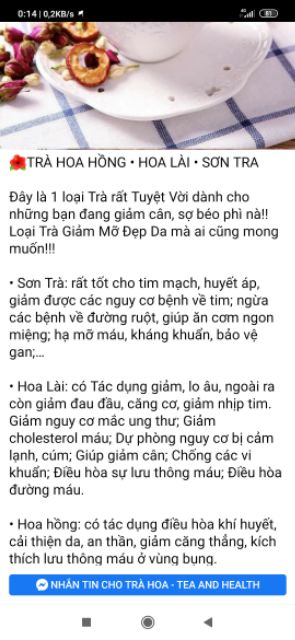 [HCM][HOT SALE] 10 GÓI TRÀ HOA HỒNG SƠN TRA LÀI