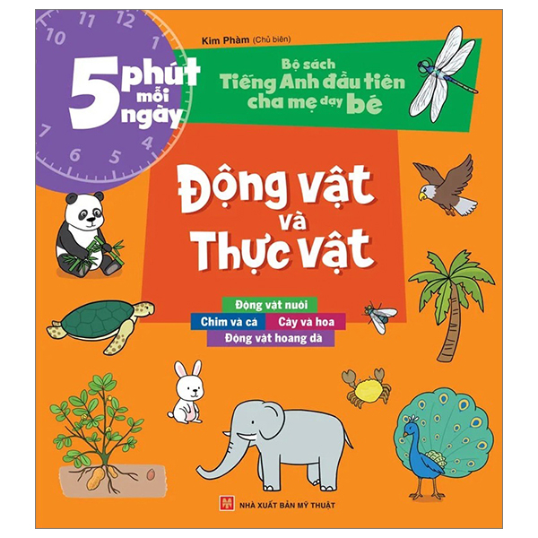 Fahasa - bộ sách tiếng anh đầu tiên của bé - 5 phút mỗi ngày - động vật và thực vật