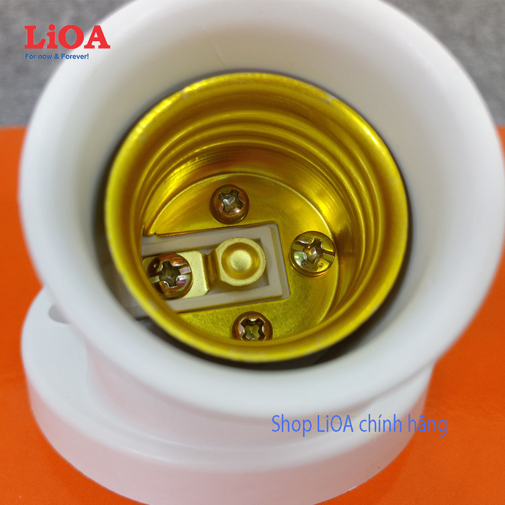 Đui đèn chéo 45 độ đui xoáy E27 LiOA - DDX45