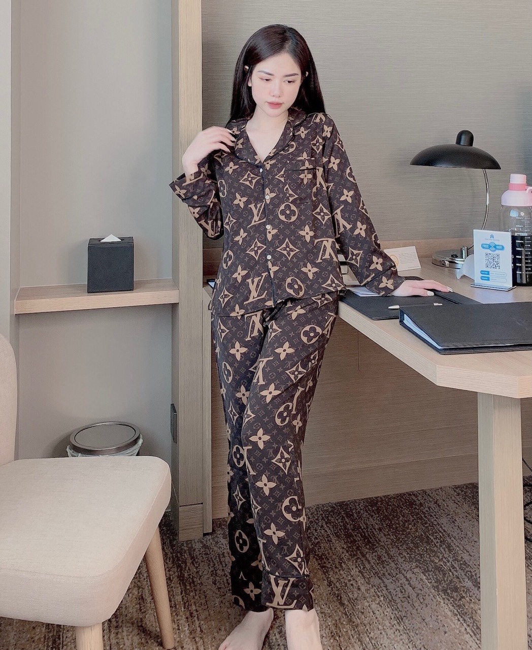 Bộ Lụa Tay Dài Cao Cấp☘️Đồ Bộ Pijama