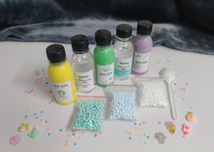 (BK12) KIT LÀM SLIME BASIC - DỤNG CỤ LÀM SLIME CƠ BẢN, AN TOÀN, ĐƠN GIẢN