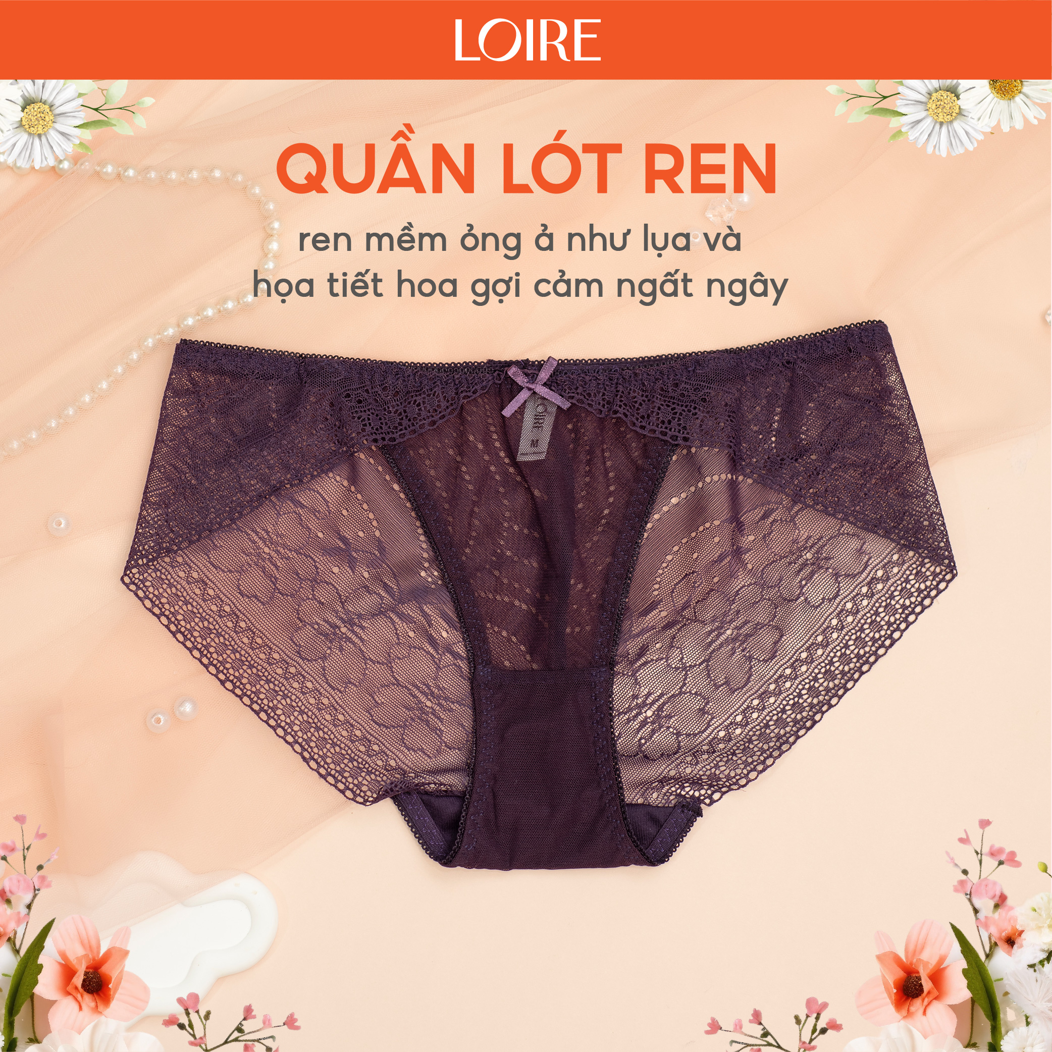 Quần Lót Ren Mềm Mịn Loirechic QLBK68
