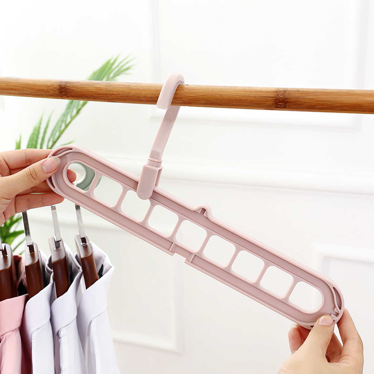 Móc Treo Đồ Đa Năng 9 Lỗ, Thanh Treo Đồ Tiết kiệm Diện Tích - SHOPER