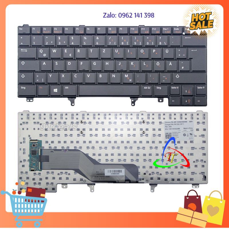 Bàn phím dell latitude e5420 e5430 e6420 e6430 không led