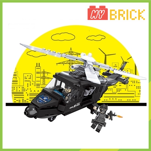 Lắp ráp Lego trực thăng đặc nhiệm SWAT - 6505