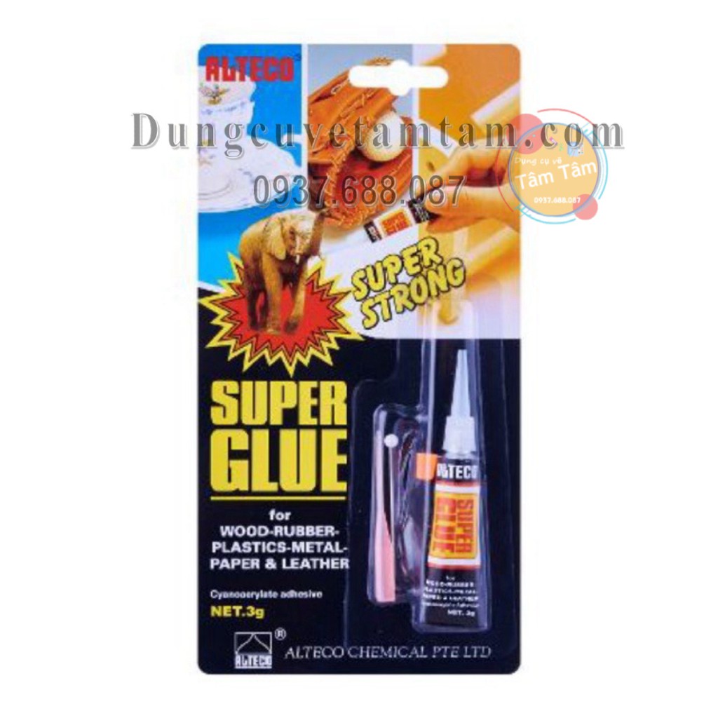 Keo Siêu Dính Super Glue Super Strong -Dụng cụ vẽ tâm tâm