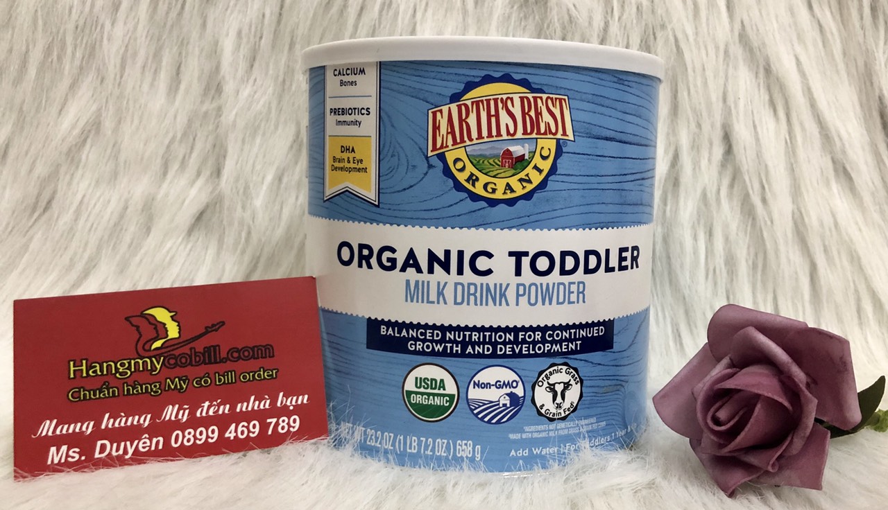(có bill nhập)Sữa Earth’s Best Toddler Organic 658g