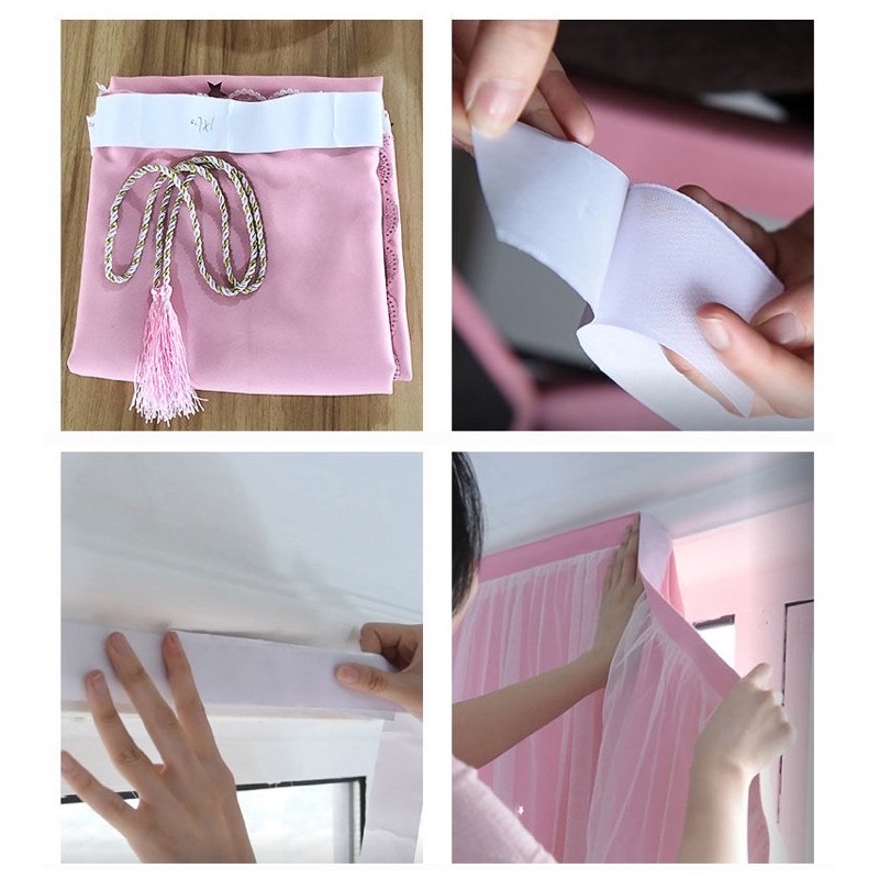 Rèm cửa rèm dán 2 lớp cắt ngôi sao homezdecor