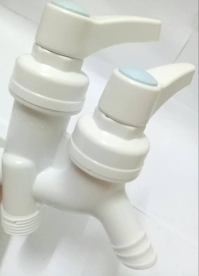 Vòi củ sen nhựa 2 vòi 2 van Watertec Made in Malaysia