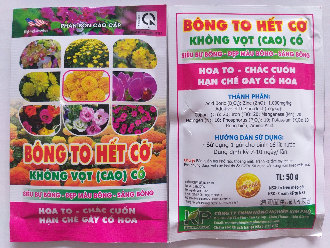 Phân bón BÔNG TO HẾT CỞ - Gói 50g
